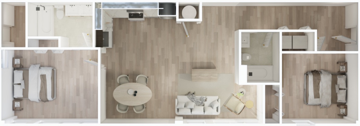 Representative floor plan of The Duplex Suite (unit 09)